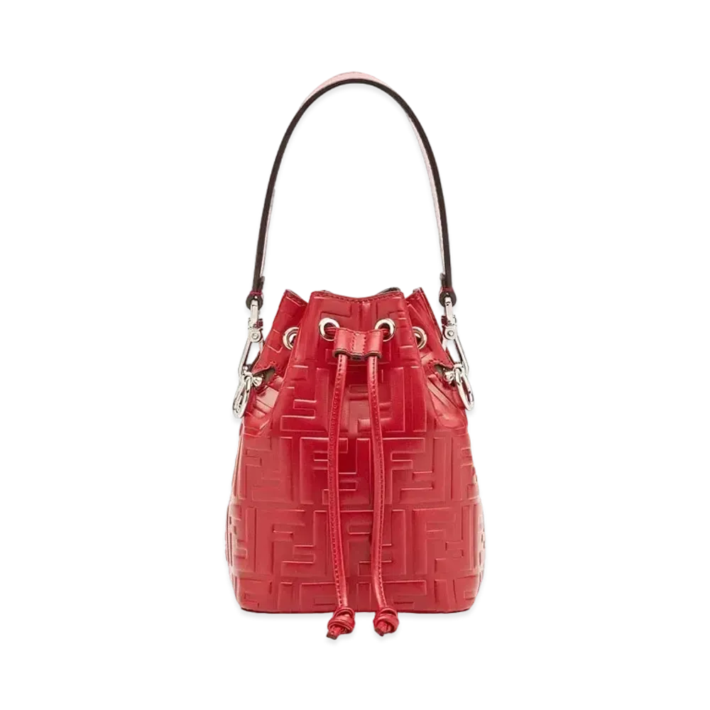 FENDI Mon Tresor Leather Mini Bag "Red"