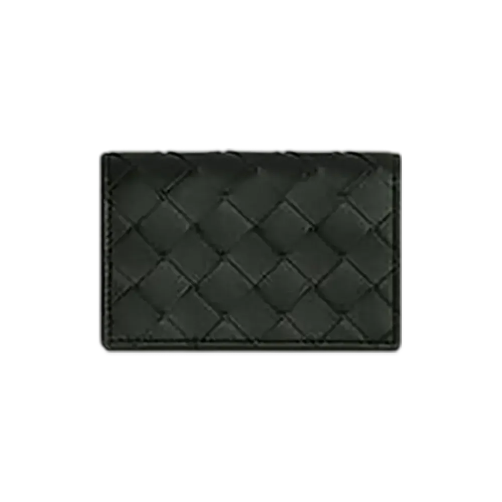 Bottega Veneta Intrecciato Business Card Case "Dark Green"