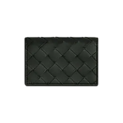 Bottega Veneta Intrecciato Business Card Case "Dark Green"