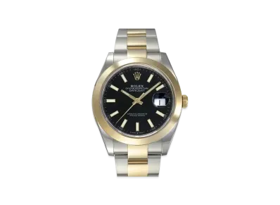 ROLEX Datejust 41 Oyster 41mm "Bright Black/Oyster Steel/Yellow Gold"