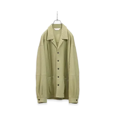 ANCELLM Wrinkled Stripe Shirt "Wasabi"