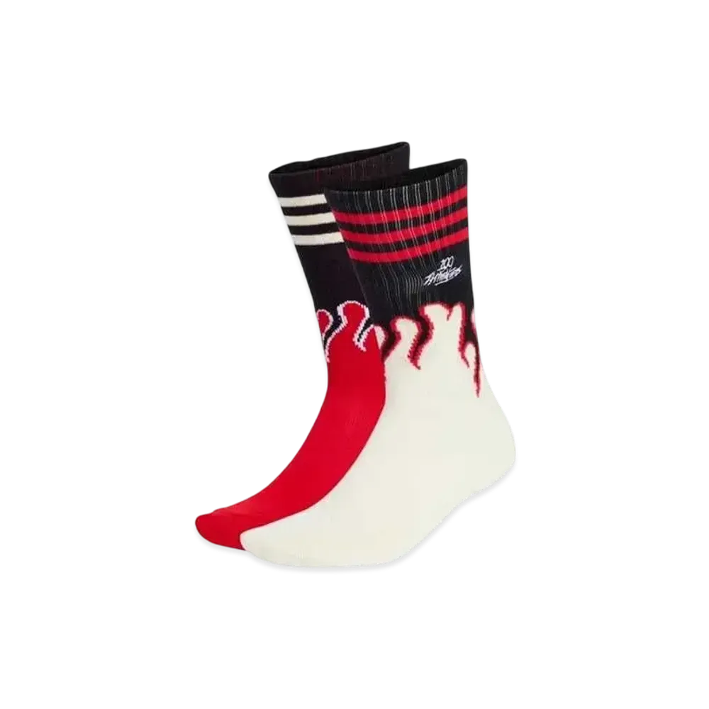 adidas x 100 Thieves Socks "Cream White/Red"