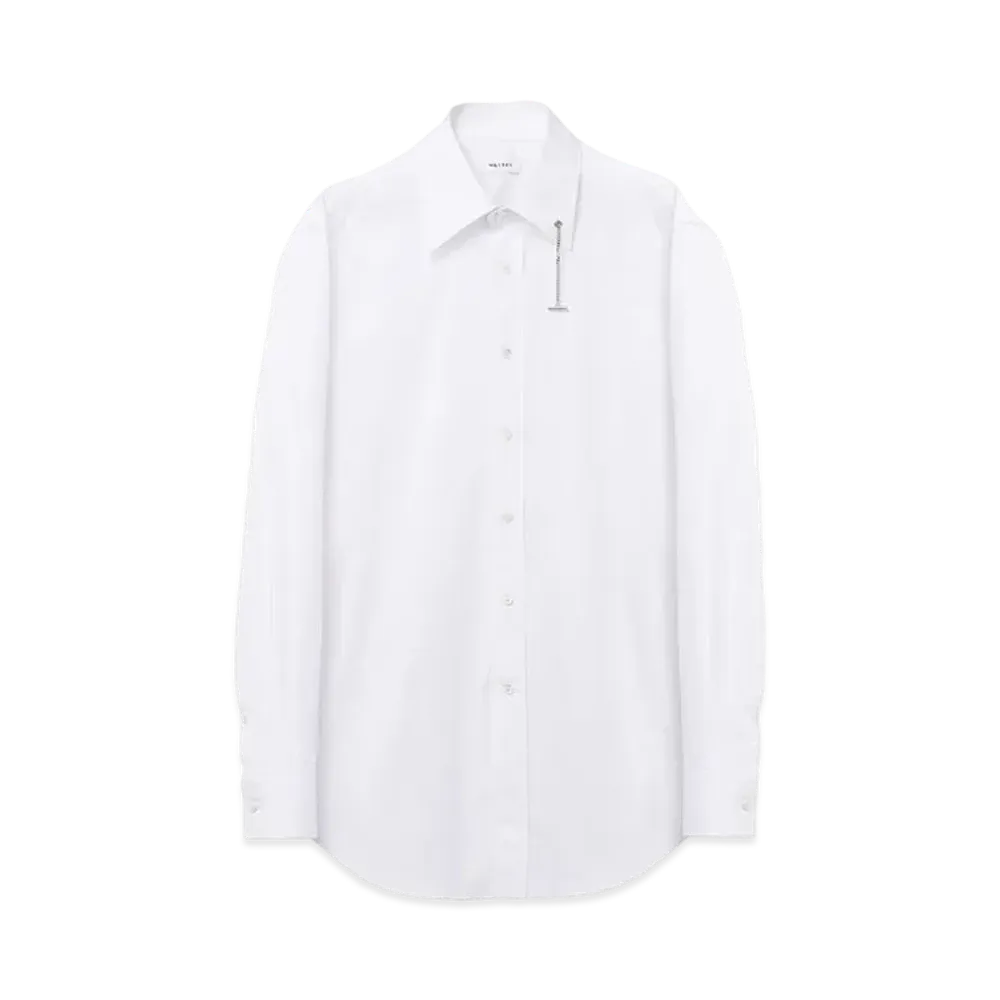 Alexander McQUEEN T-Bar Chain Shirt "Optic White"
