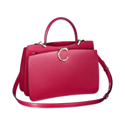 Cartier Top Handle Bag Small Model, Panthere de Cartier "Cherry Red"