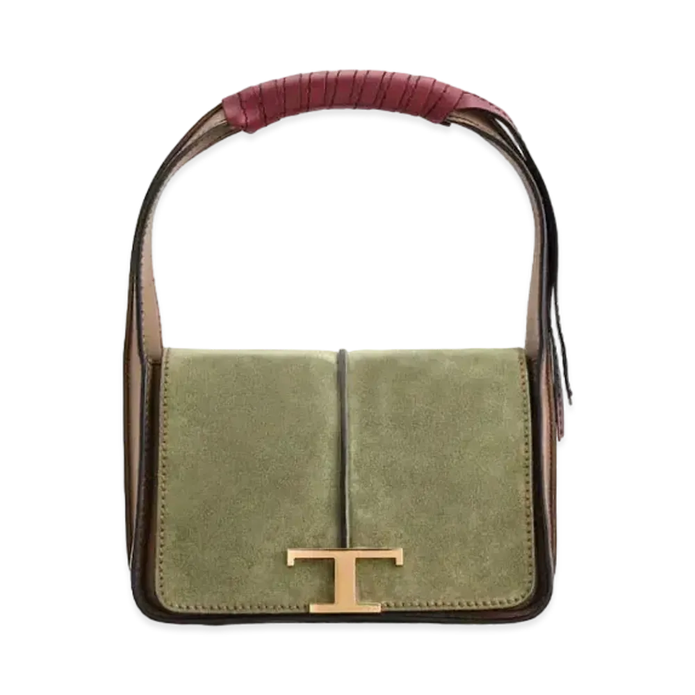 TOD'S Timeless Bag Mini In Suede "Green"