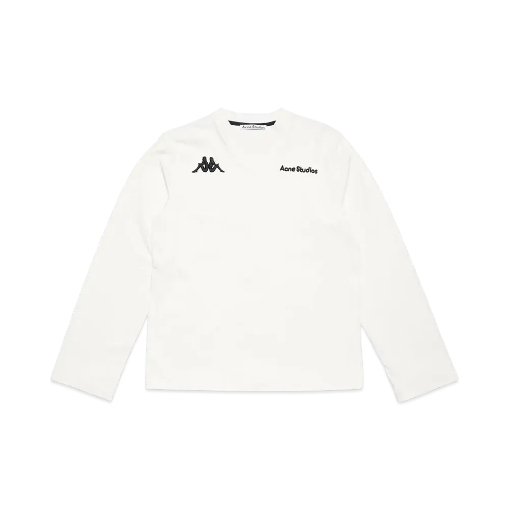 Acne Studios x Kappa Long Sleeve Logo T-Shirt "White"