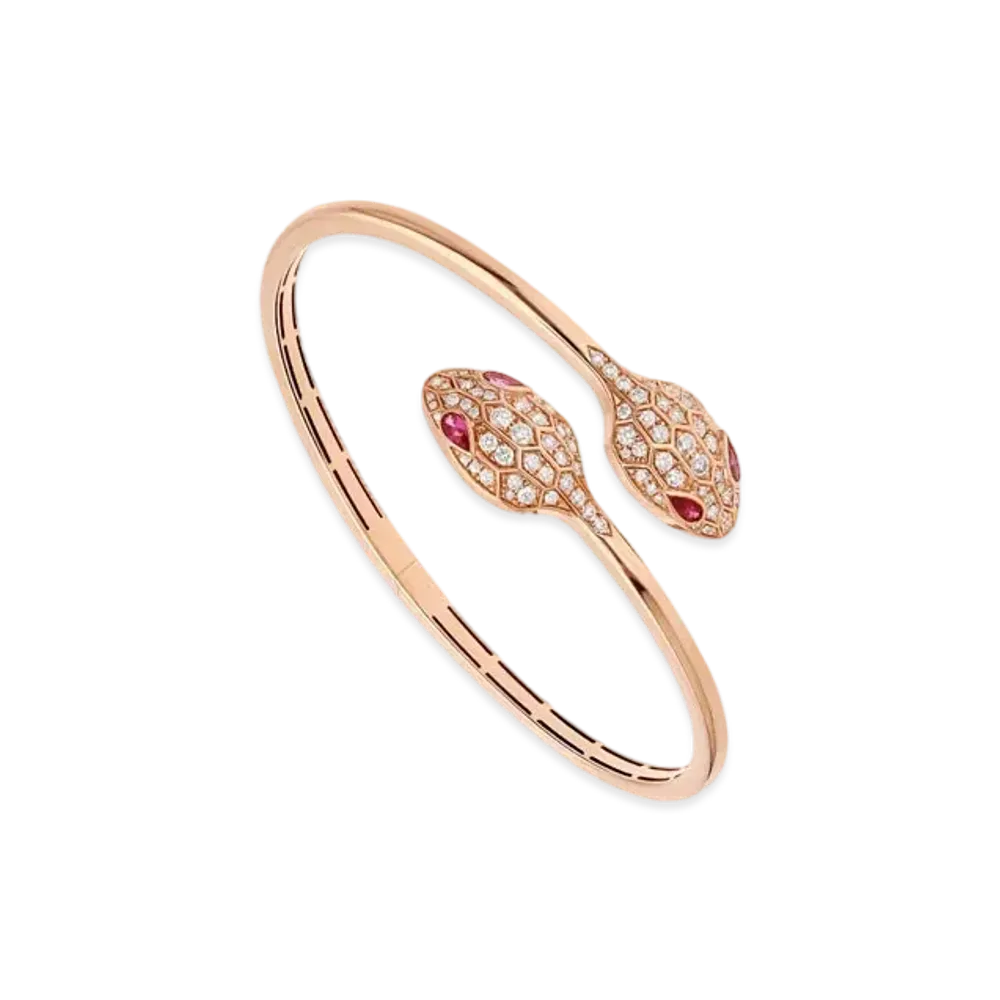 BVLGARI Serpenti Bracelet With Diamond Rubellite "Pink Gold"