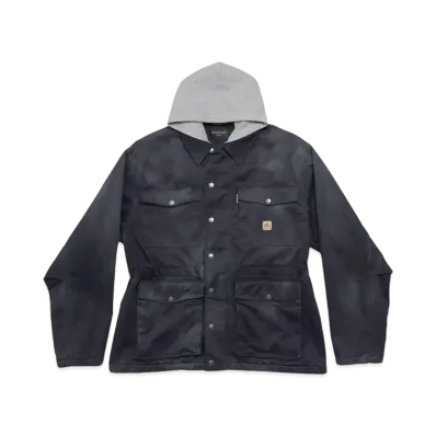 BALENCIAGA MENS Double B Workwear Parka "Dark Navy"