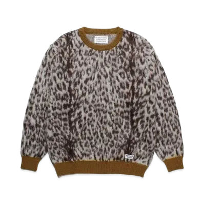 WACKO MARIA Mohair Knit Jacquard Sweater "White"