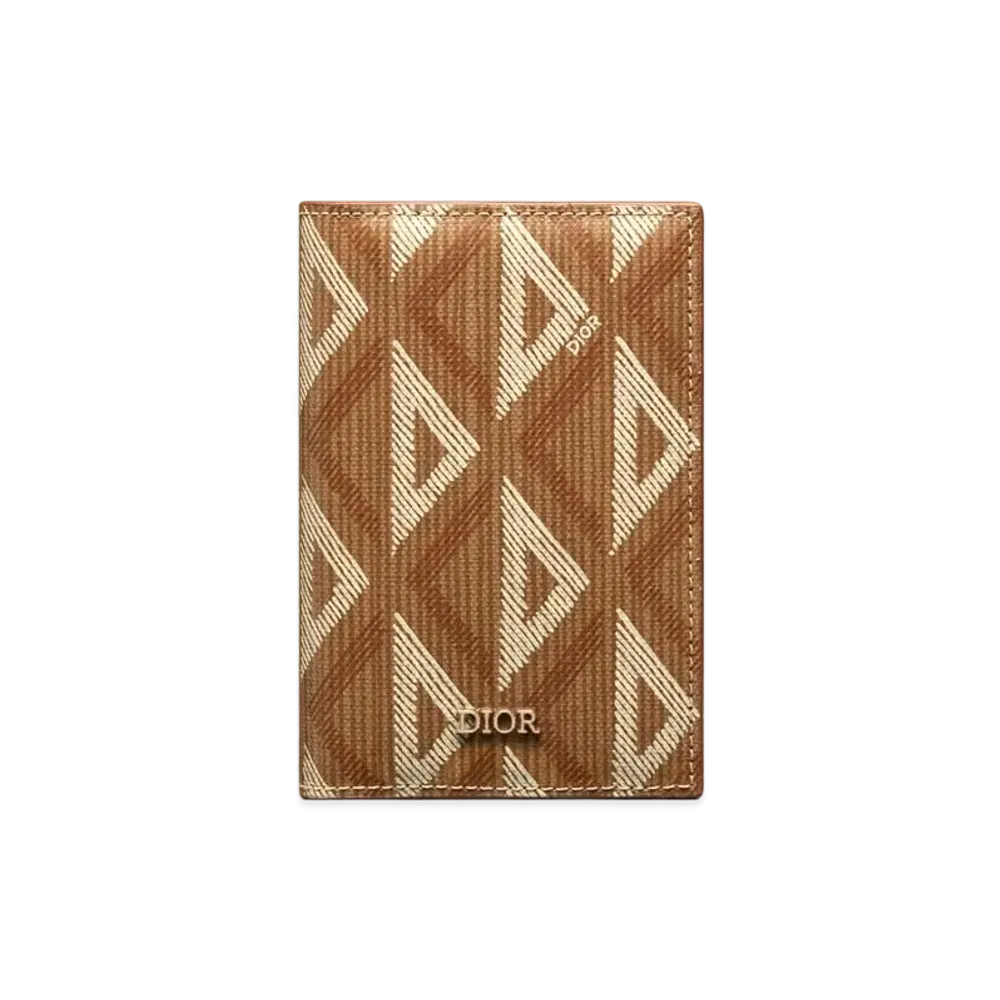 Dior Bi-Fold Card Holder CD Diamond Canvas "Coffee"