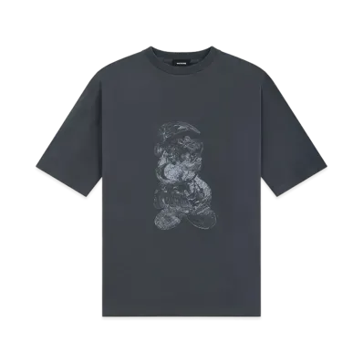 WE11DONE Overdyed T-shirt "Charcoal"