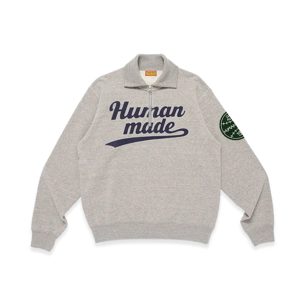 HUMAN MADE Half-Zip Sweatshirt "Gray"