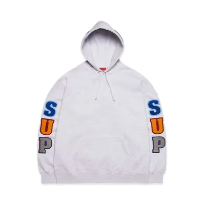 Supreme Team Chenille Hooded Sweatshirt "Ash Grey"