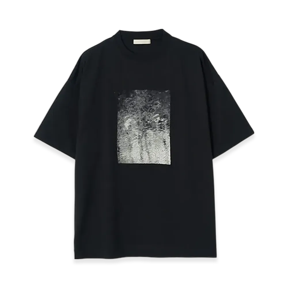 YOKE Embroidery Organic Cotton T-Shirt By Taro Mizutani "Black"