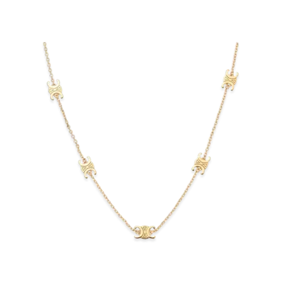 CELINE Mini Triomphe Necklace "Gold"