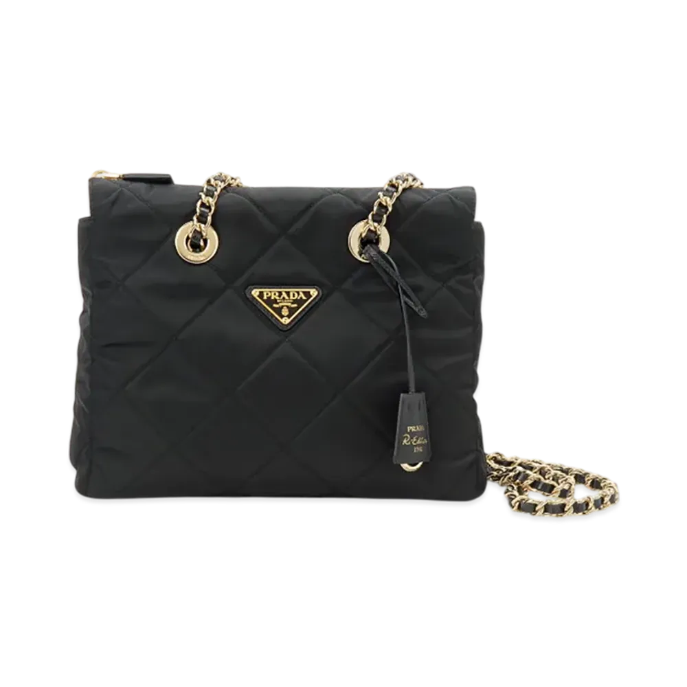 PRADA Womens Black Re-Edition Chain Tote "Black"