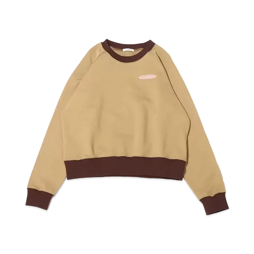 atmos pink Silicone Patch Color Scheme Crew Neck "Beige"
