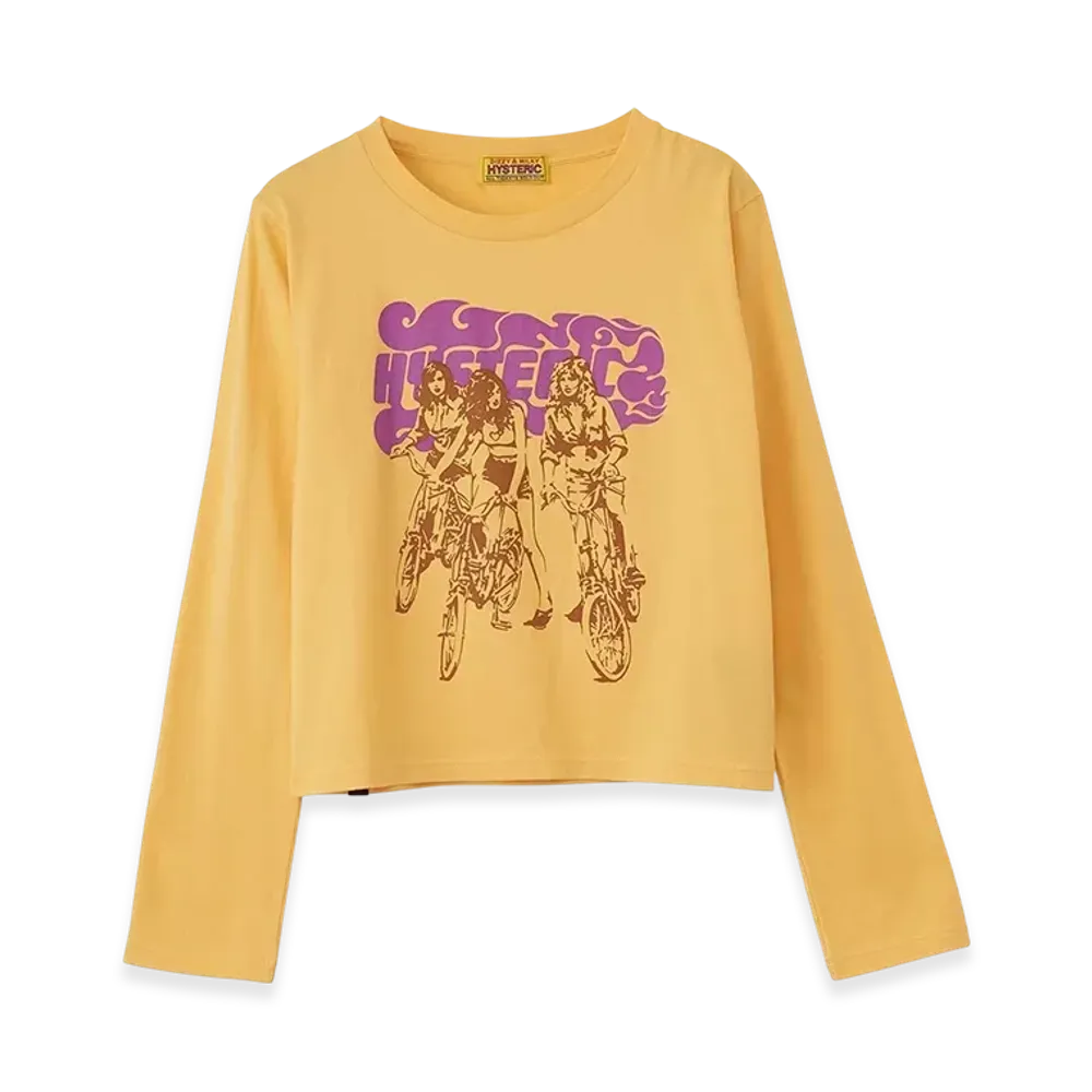 HYSTERIC GLAMOUR Hit The Road T-Shirt "Yellow"