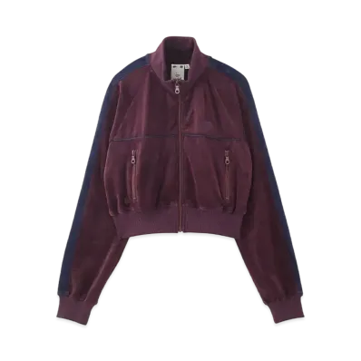 X-Girl Velour Compact Track Jacket "Burgundy"