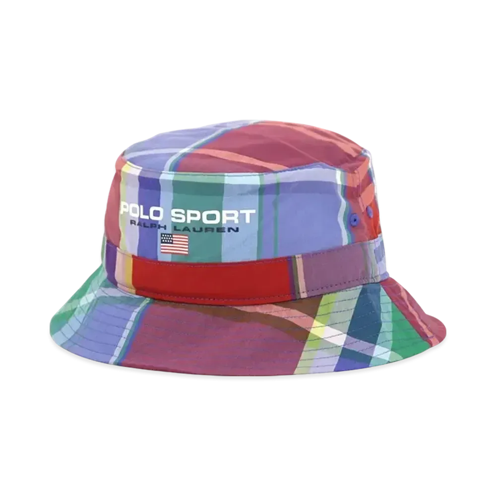 Polo Ralph Lauren Polo Sport Madras Bucket Hat "Navy/Burgundy"