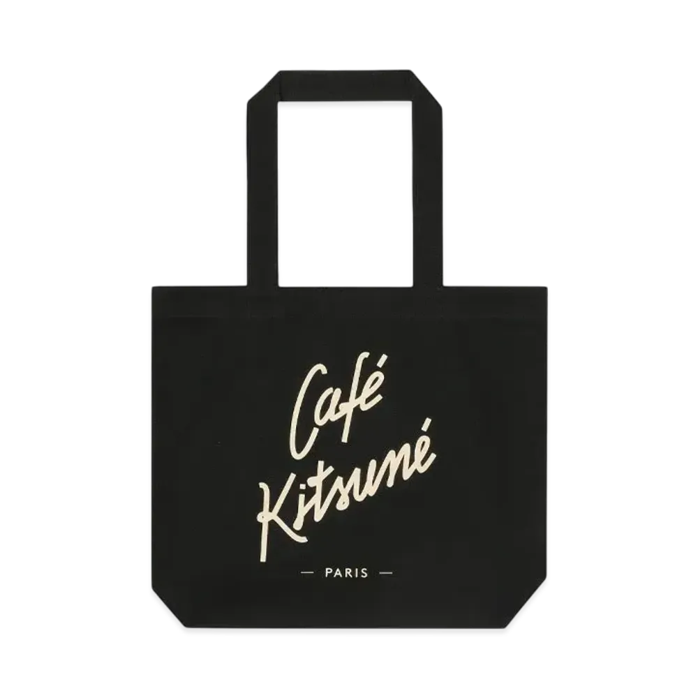 Maison Kitsune Cafe Kitsune Tote "Black"