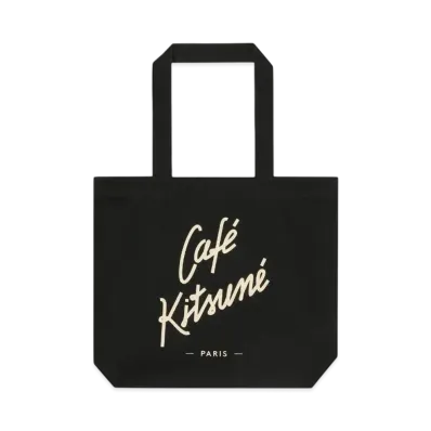 Maison Kitsune Cafe Kitsune Tote "Black"