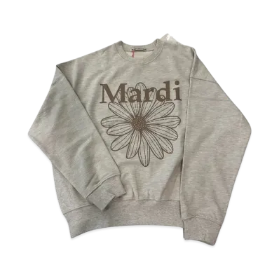 Mardi Mercredi Sweatshirt Flowermardi "Oatmeal Taupe"