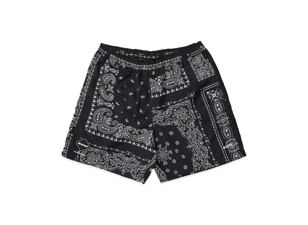 F.C.Real Bristol Bandana Nylon Easy Shorts "Black"