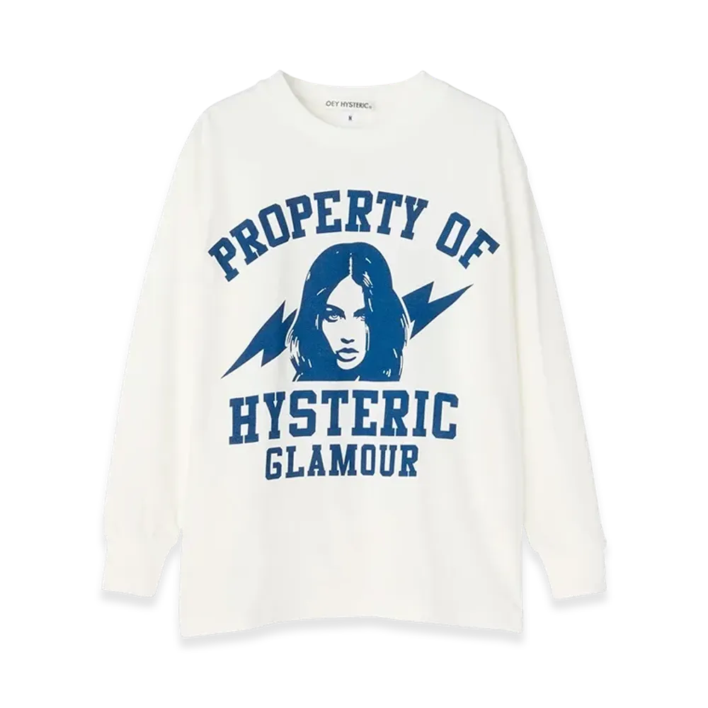 HYSTERIC GLAMOUR Property Of Hysteric T-Shirt "White"