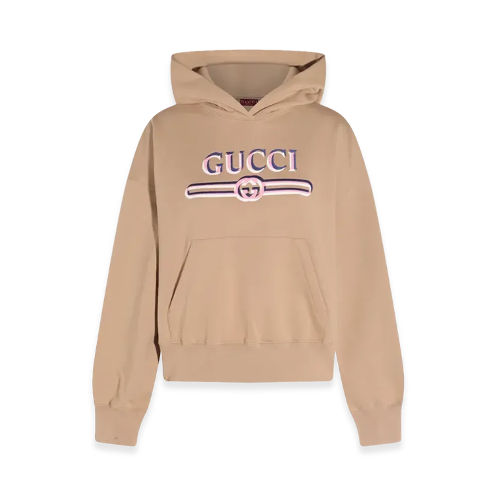 GUCCI Women's Logo Hoodie "Beige"