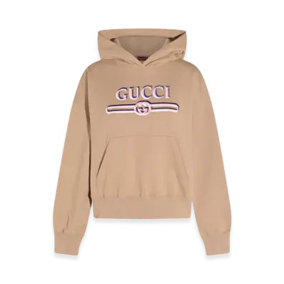 GUCCI Women's Logo Hoodie "Beige"