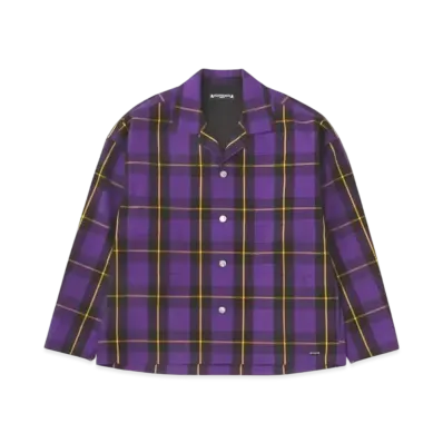 mastermind WORLD Block Plaid Work LS Shirt "Purple Base (Purple Plaid)"