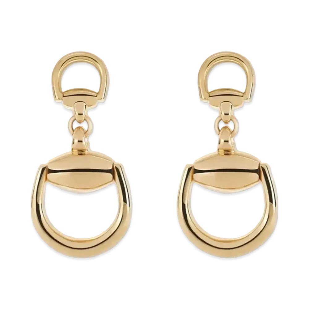 GUCCI Horsebit Earrings 18K "Yellow Gold"