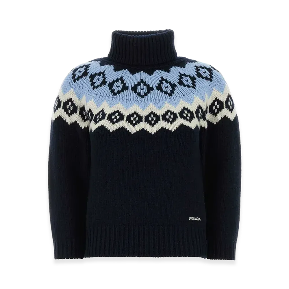 PRADA Women's Wool Blend Sweater "Blunaturale"