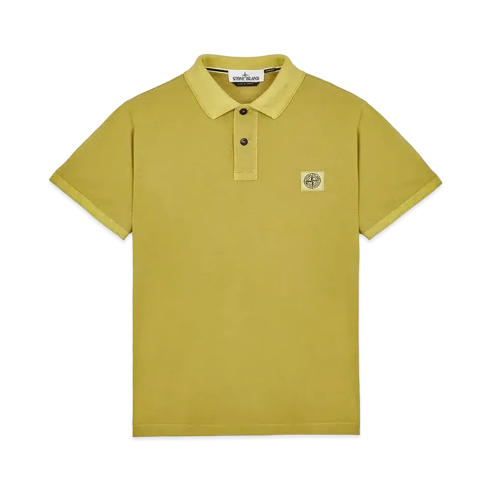 Stone Island 22S67 COTTON PIQUE PIGMENT DYED_SLIM FIT "Brick Red"