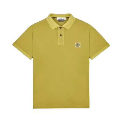 Stone Island 22S67 COTTON PIQUE PIGMENT DYED_SLIM FIT "Brick Red"