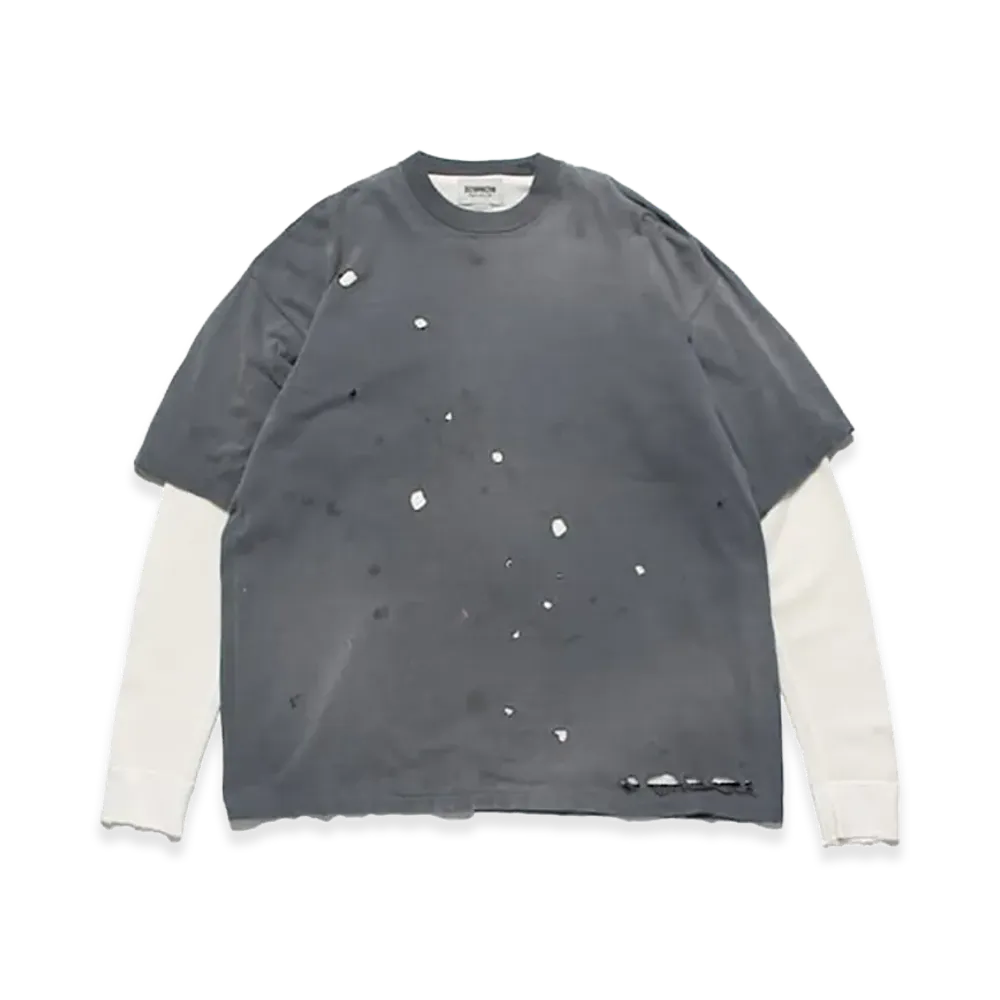 BEAMS x BOW WOW Thermal Layered T-Shirt "Black"
