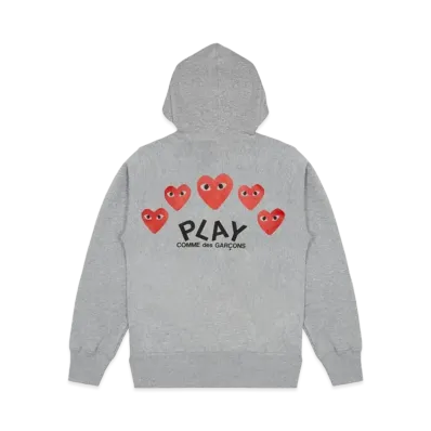 PLAY COMME des GARCONS Unisex Pullover Hoodie "Top Grey"