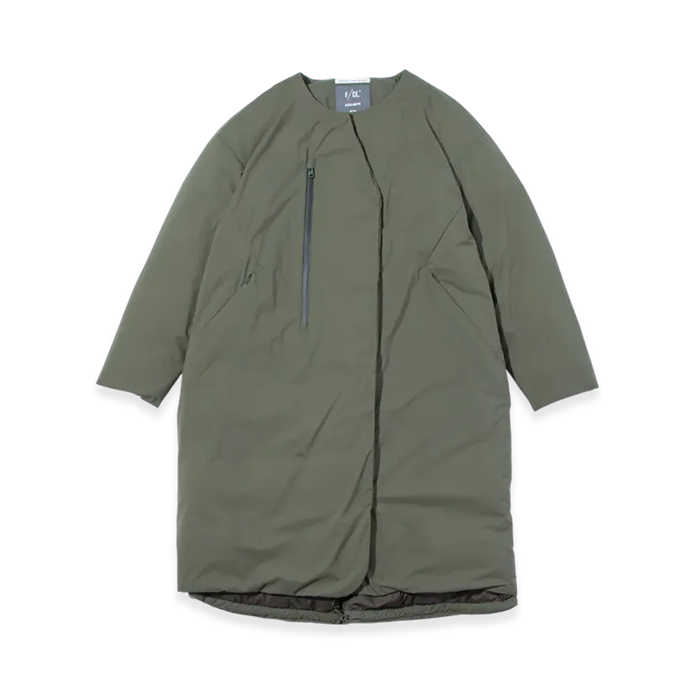 F/CE. x Nanga FT New Collarless Long Coat "Olive"
