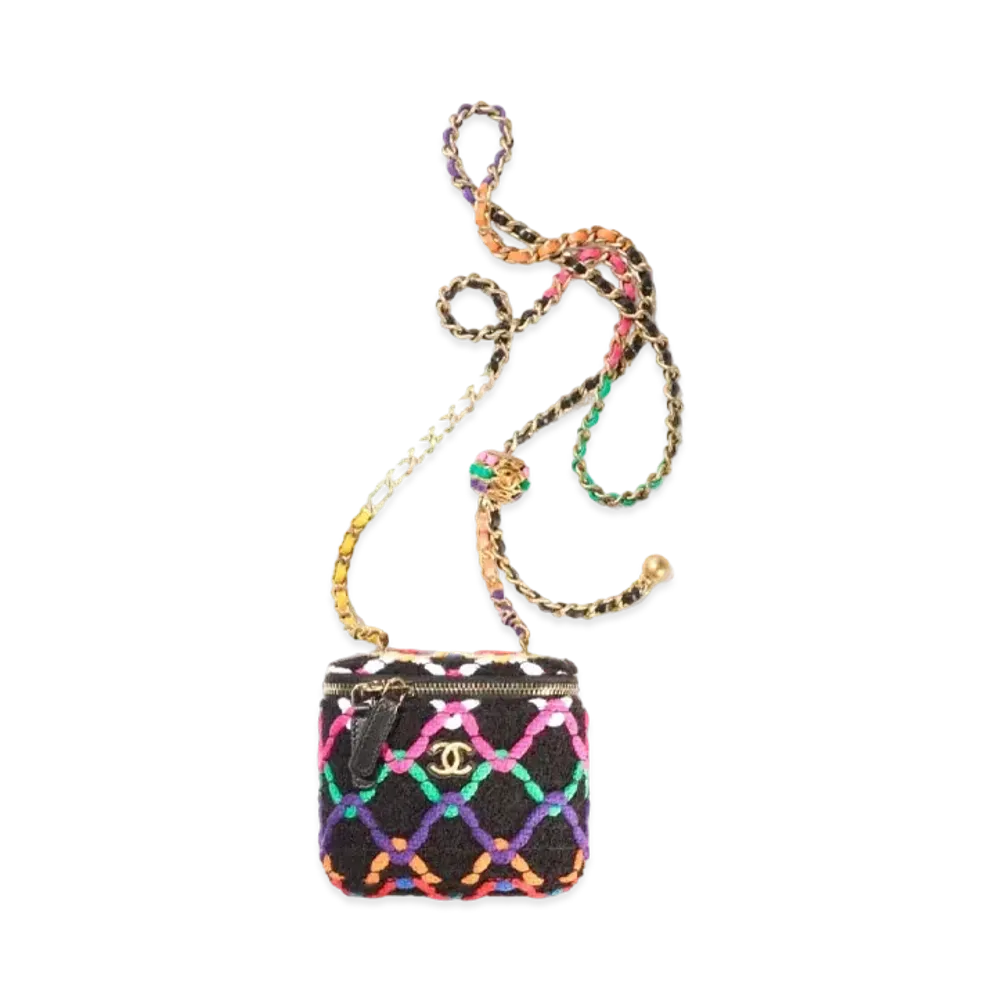 CHANEL Small Vanity Case Tweed "Black/Multicolor"
