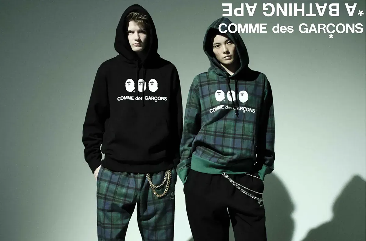 A BATHING APE × COMME des GARCONS 26FWコレクションが9/23発売!現代的なUKミックスのストリートスタイルを提案