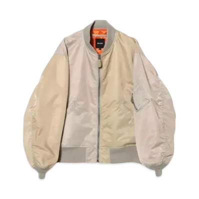 BEAMS Water Repellent Wide Fit Crazy MA-1 "Taupe"