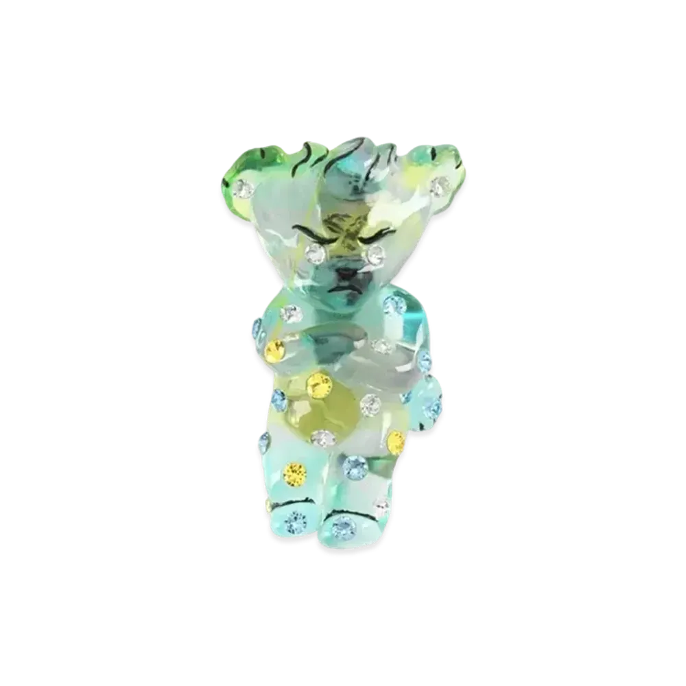 GUCCI HA HA HA Crystal Bear Brooch