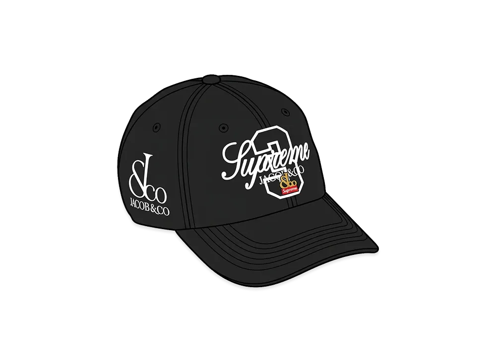 Supreme x La Martina 6-Panel "Black"