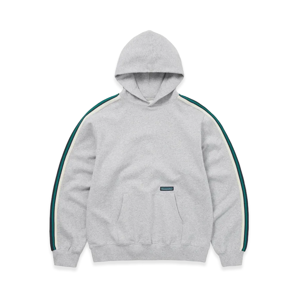 thisisneverthat Striped Hoodie "Heather Grey"