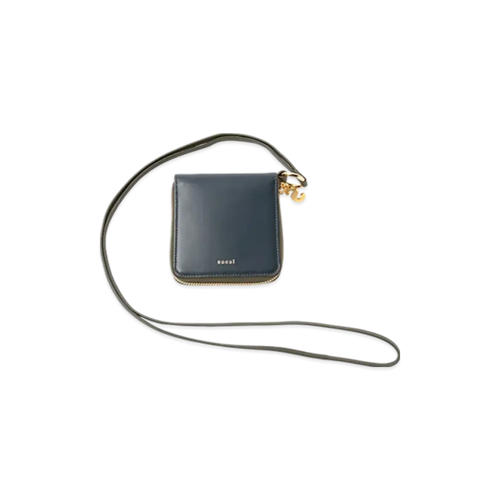 sacai Bicolor Half Fold Wallet "Navy/Khaki"