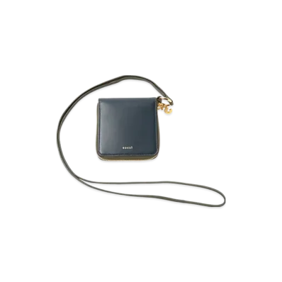 sacai Bicolor Half Fold Wallet "Navy/Khaki"