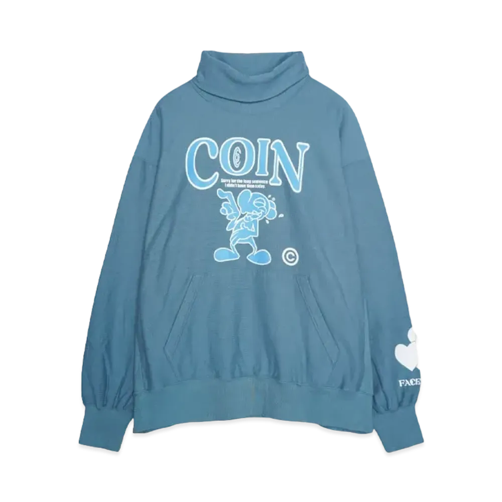 FACETASM x CPD SHIRAI HIGHNECK SWEAT "SMOKE BLUE"