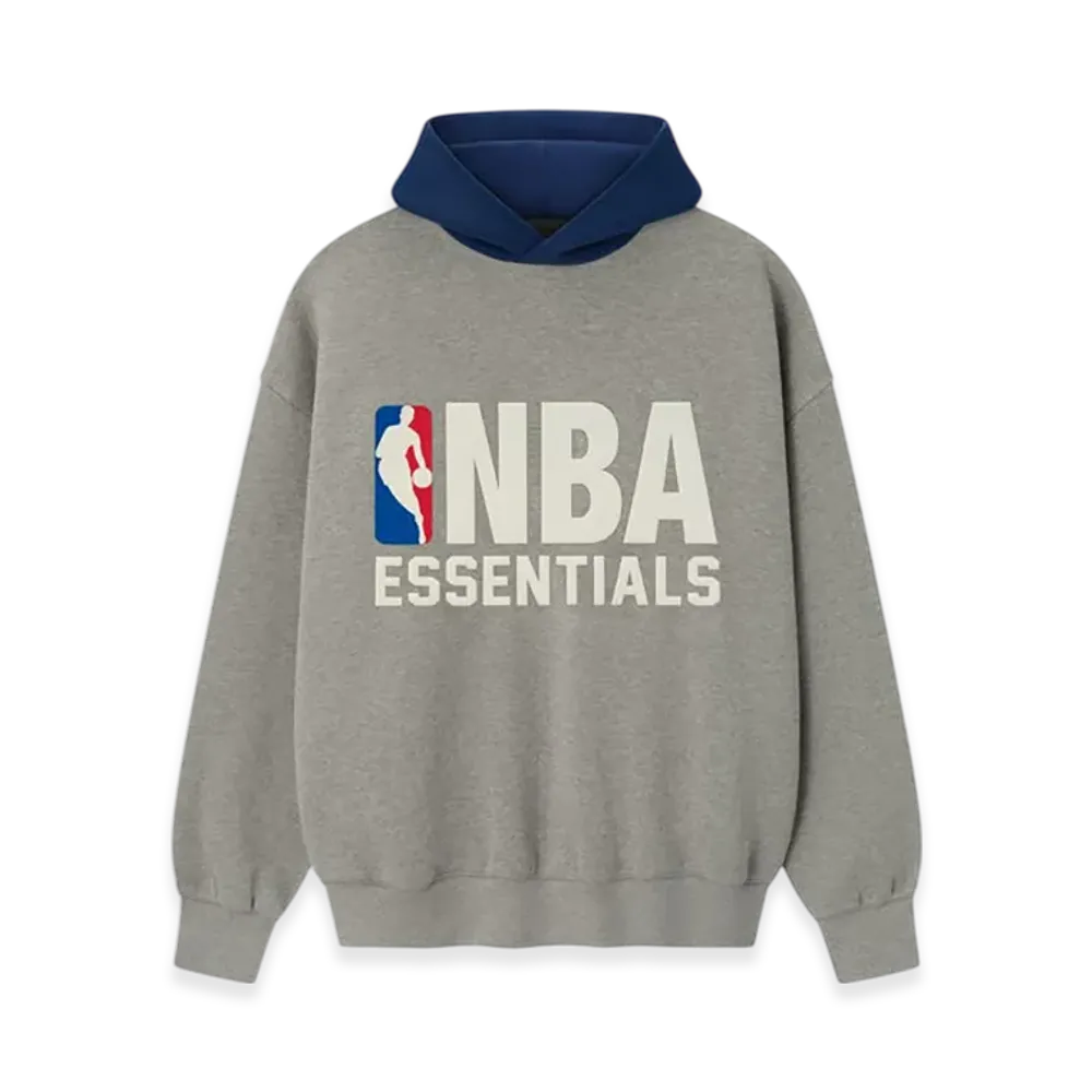 FEAR OF GOD ESSENTIALS NBA Sport Hoodie "Concrete Heather/Estate Blue"