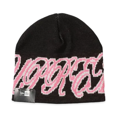 Supreme New Era Cursive Beanie "Black"